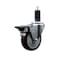 Service Caster 4'' Maroon Poly Swivel 1-1/4'' Expanding Stem Caster with Brake SCC-EX20S414-PPUB-MRN-PLB-114 - alternate 1